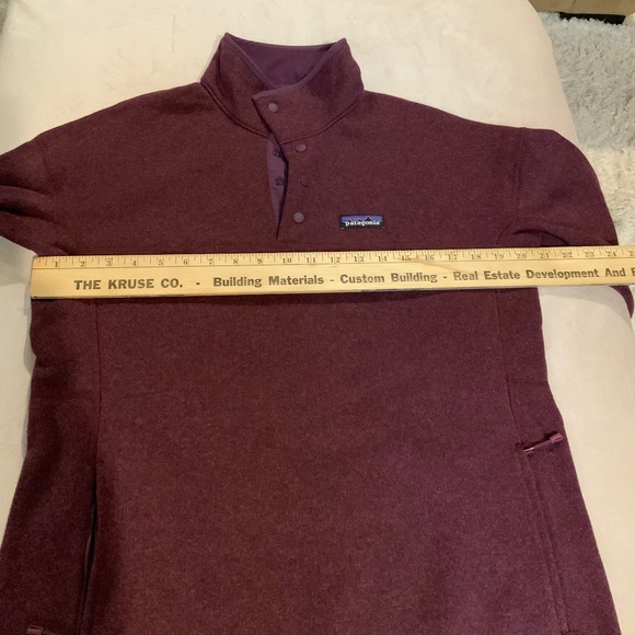 Women’s Sz L Patagonia Better Sweater Pullover 4 snap front Color=Balsamic - Picture 4 of 7